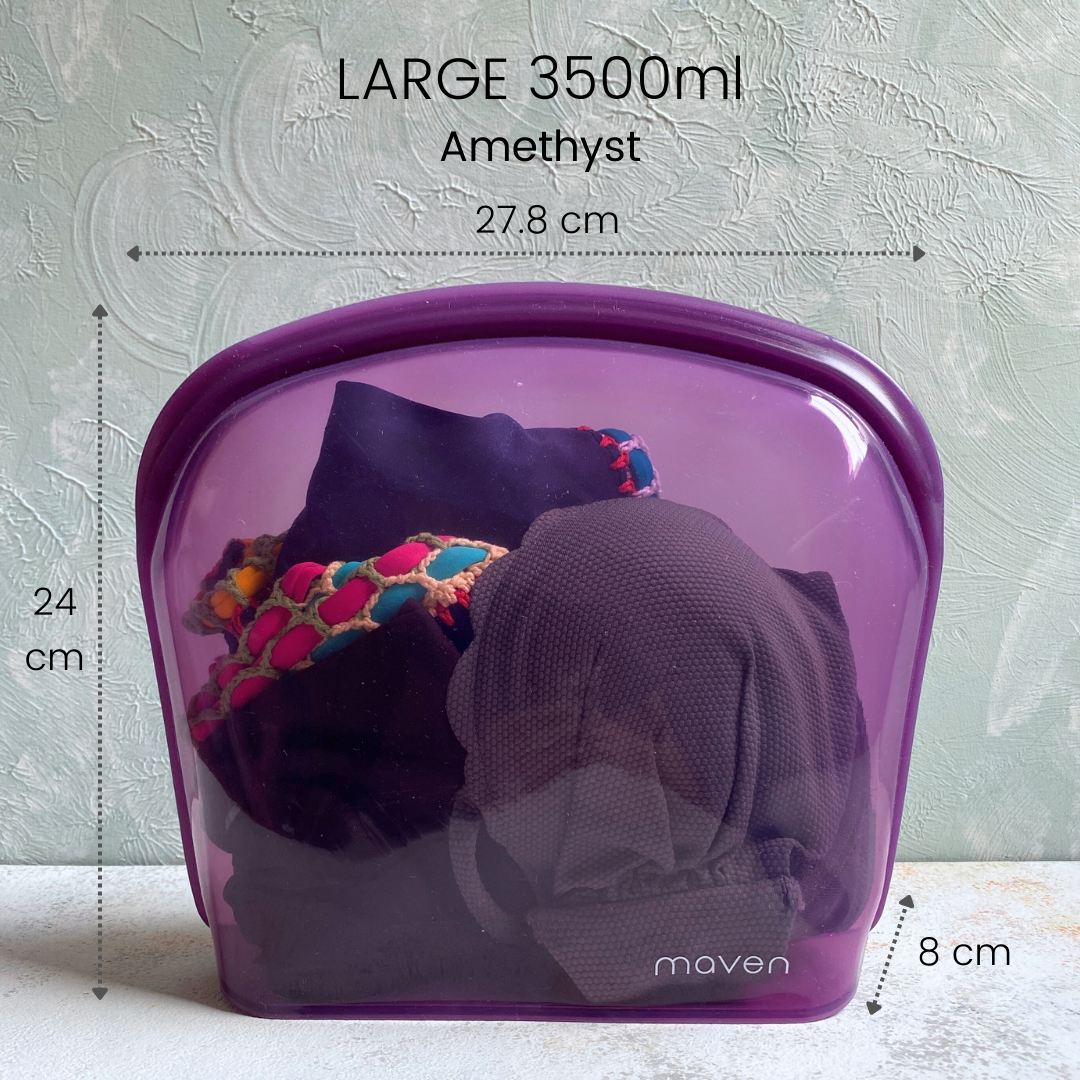 MAVEN LARGE 3500ML Silicone Bag/ Pouch FoodSafe & Leakproof