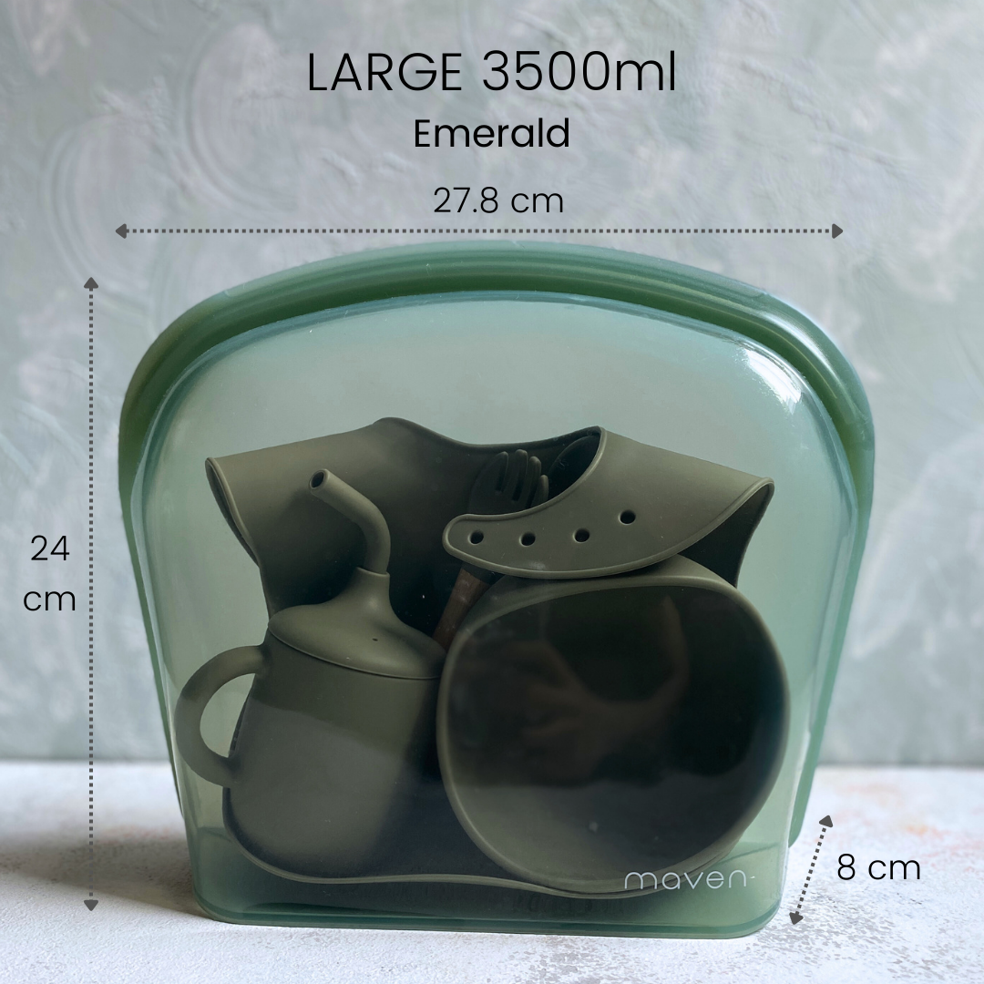 MAVEN LARGE 3500ML Silicone Bag/ Pouch FoodSafe & Leakproof