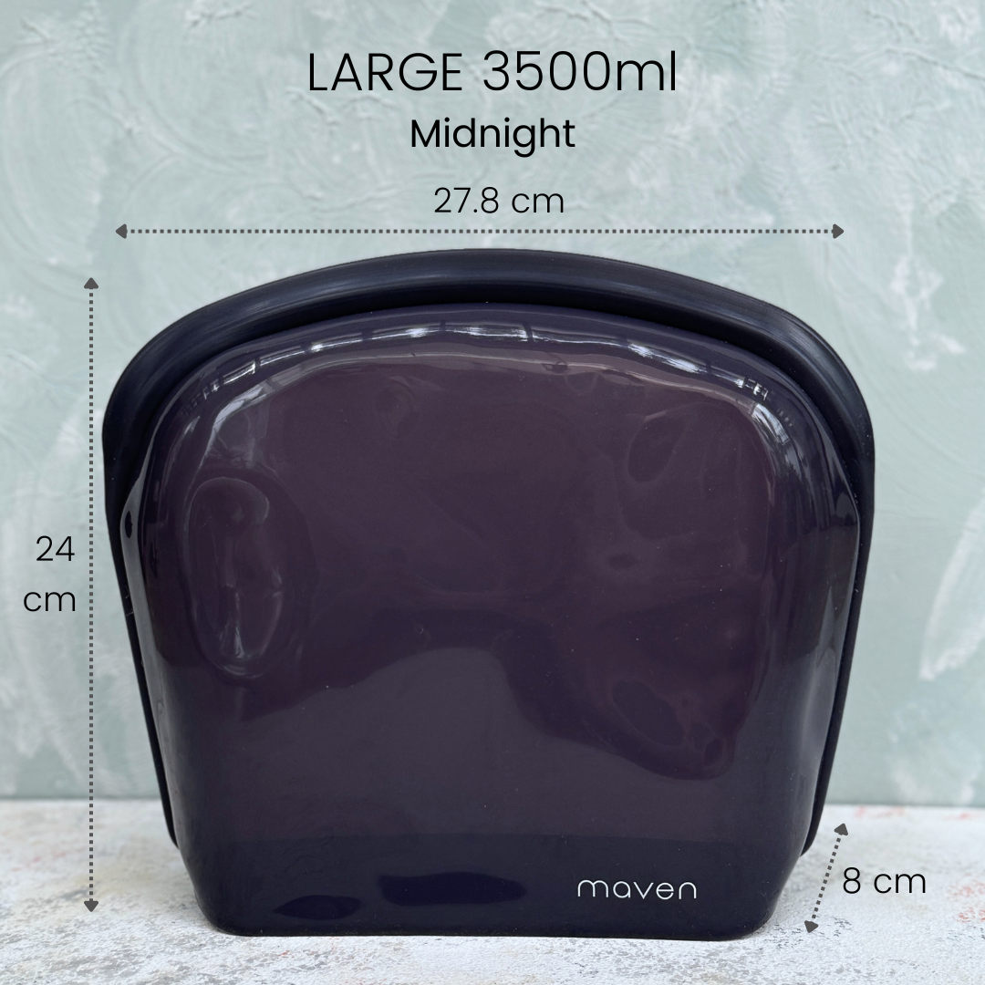 MAVEN LARGE 3500ML Silicone Bag/ Pouch FoodSafe & Leakproof