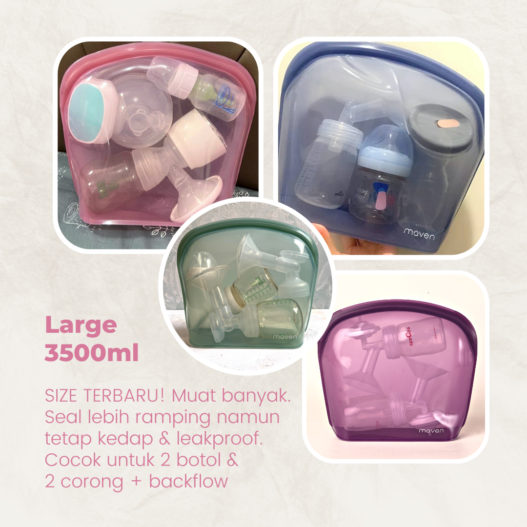 MAVEN LARGE 3500ML Silicone Bag/ Pouch FoodSafe & Leakproof