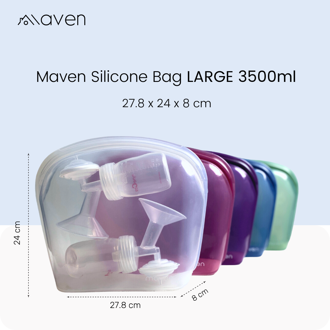 MAVEN LARGE 3500ML Silicone Bag/ Pouch FoodSafe & Leakproof