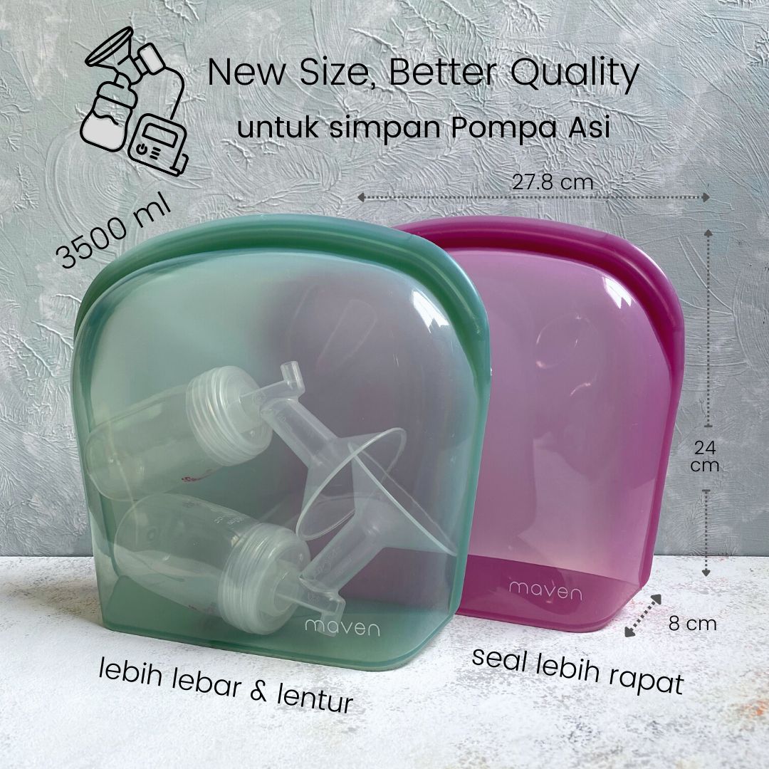 MAVEN LARGE 3500ML Silicone Bag/ Pouch FoodSafe & Leakproof